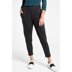 Womens Athletic Venice‎ Pintuck Black Stretch Ankle Pants
